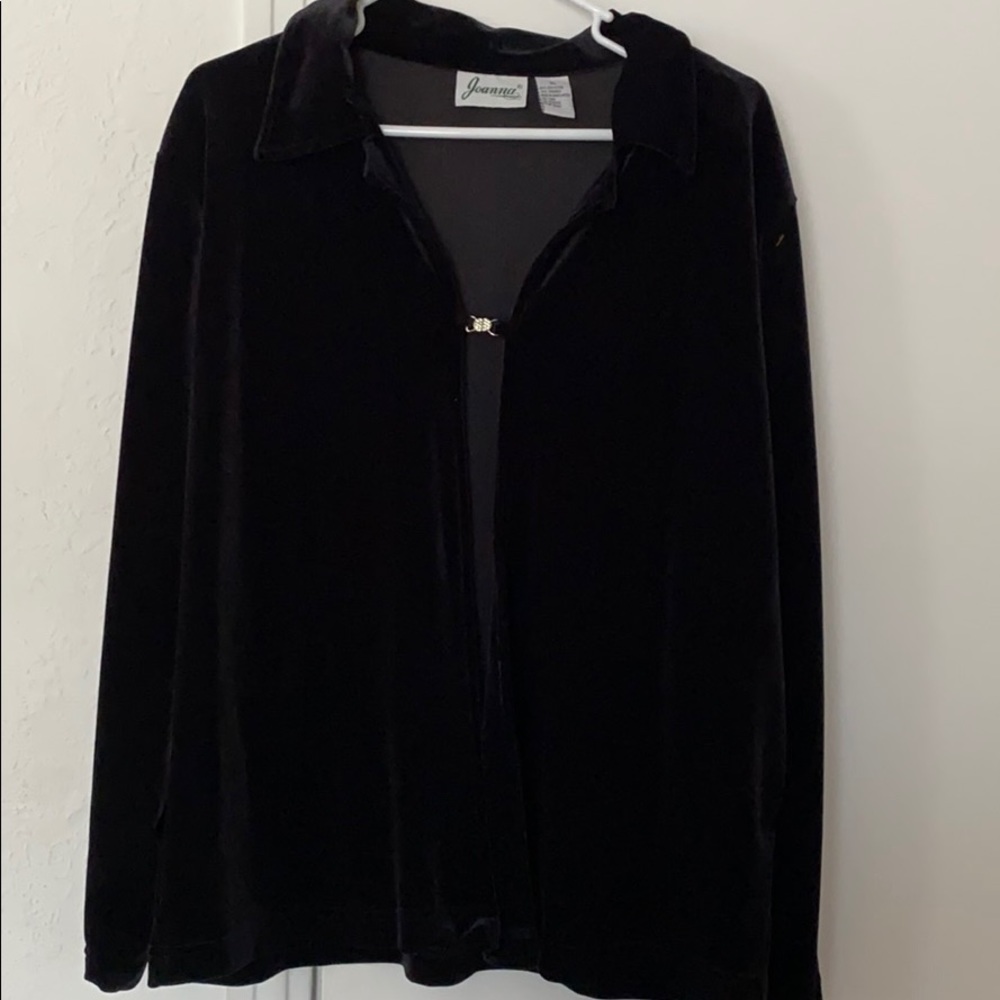 Velour/velvet, black Jacket/frock.